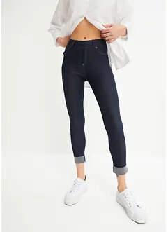 Leggings effetto jeans in misto cotone, bonprix