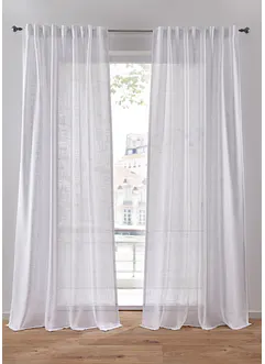 Tenda in simil lino con poliestere riciclato (pacco da 2), bonprix