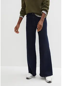 Jeans wide leg con cinta comoda, vita alta, bonprix