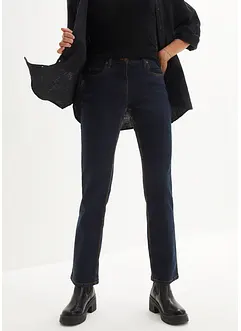 Jeans straight elasticizzati, vita media, bonprix