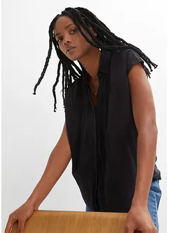 Camicetta oversize a maniche corte in viscosa fluente, bonprix