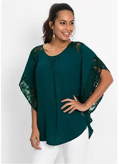 Blusa con pizzo, bonprix