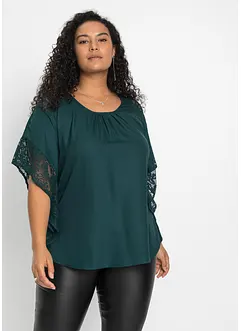 Blusa con pizzo, bonprix