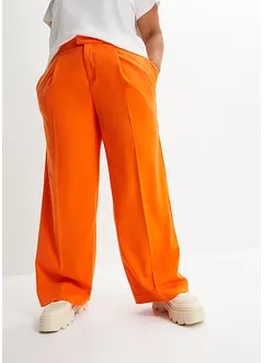 Pantaloni a palazzo con pinces in poliestere riciclato, bonprix