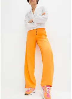 Pantaloni a palazzo in misto lino extra lunghi, bonprix