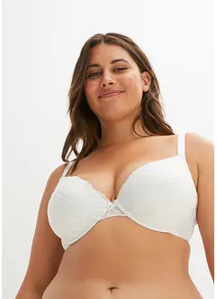 Reggiseno push-up con ferretto e pizzo fine (pacco da 3), bonprix