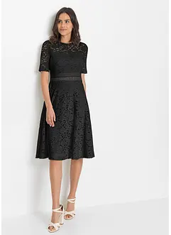 Abito in pizzo con inserto a uncinetto, bonprix