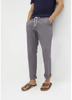 Pantaloni chino in misto lino regular fit, straight, bonprix