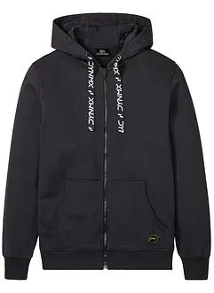 Felpa con zip e cappuccio in puro cotone biologico, bonprix