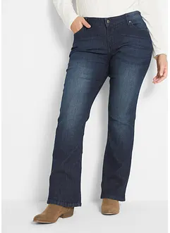 Jeans elasticizzati comfort bootcut, vita media, bonprix