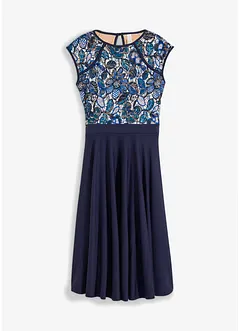 Abito midi con pizzo, bonprix