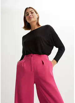 Maglia a maniche lunghe in misto viscosa morbido, bonprix