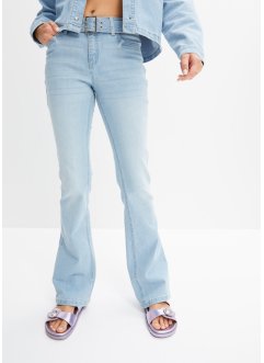 Jeans a zampa con cintura (set 2 pezzi), RAINBOW