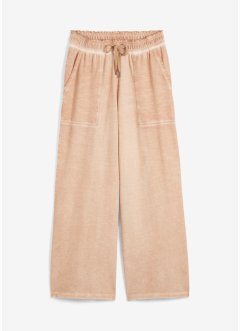 Pantaloni in felpa cropped con dettagli cargo, vita alta, bpc bonprix collection