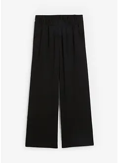 Pantaloni a palazzo in jersey operato, vita alta, bonprix