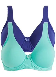 Reggiseno t-shirt non imbottito con ferretto e cotone biologico (pacco da 2), bonprix