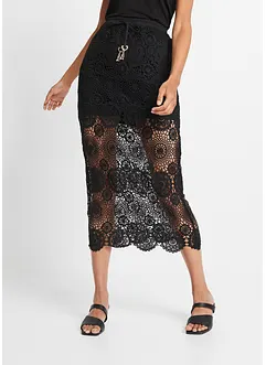 Gonna lunga effetto crochet, bonprix