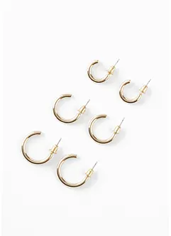 Orecchini a cerchio (set 6 pezzi), bonprix