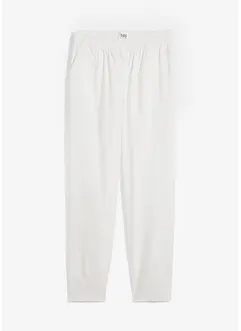 Pantaloni in misto lino e cotone,  vita alta, bonprix