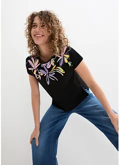 Maglia in cotone a mezze maniche, bonprix