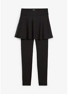 Leggings sportivi cropped modellanti con gonna, bonprix