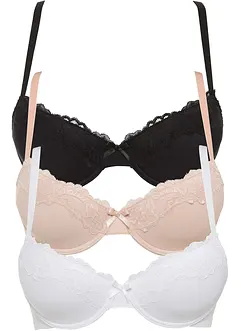 Reggiseno con coppe preformate e ferretto (pacco da 3), bonprix