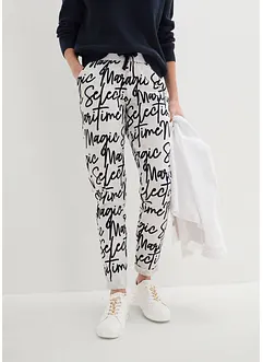 Pantaloni stampati con elastico in vita, bonprix
