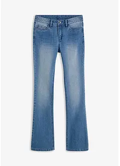 Jeans a zampa elasticizzati, vita media, bonprix