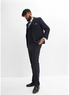 Completo (4 pezzi) giacca, pantaloni, gilet, cravatta, slim fit, bonprix