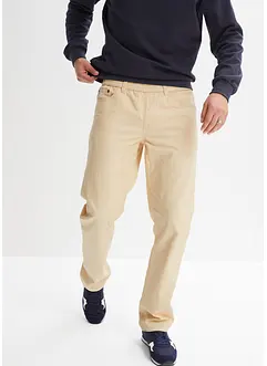 Pantaloni con elastico in vita in puro cotone regular fit, straight, bonprix