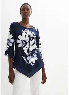 Maglia lunga in fantasia floreale, bonprix