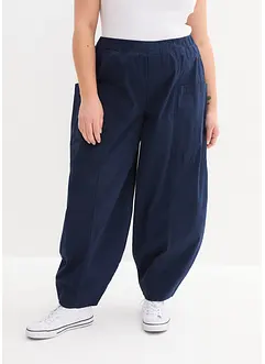 Pantaloni in twill di misto cotone elasticizzato, bonprix