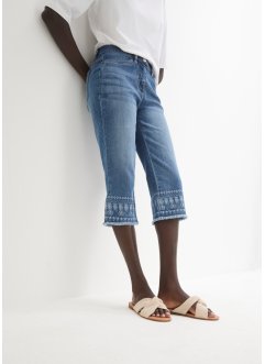 Jeans capri con ricami, bpc selection