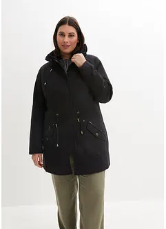 Parka corto in cotone sciancrato a collo alto, bonprix