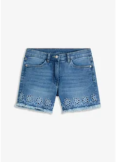 Shorts di jeans con ricami traforati, bonprix