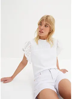 Maglia con ricami traforati, bonprix