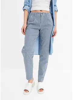 Jeans barrel shape a righe, bonprix