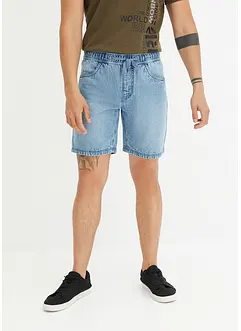Bermuda di jeans con elastico in vita, regular fit, John Baner JEANSWEAR