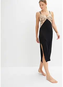 Sottoveste lunga in viscosa con ricami, bonprix