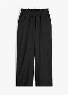 Pantaloni in jersey crêpe a vita alta, bonprix