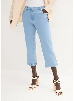 Jeans capri, a vita media, bonprix