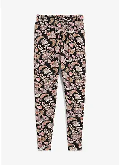Pantaloni di jersey di viscosa a vita alta con cinta smock, bonprix