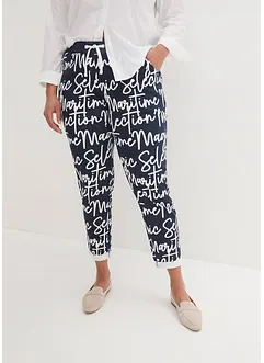 Pantaloni con elastico in vita in fantasia, bonprix
