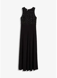 Abito lungo con ricamo e paillettes, bonprix