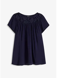 Blusa con pizzo, bonprix