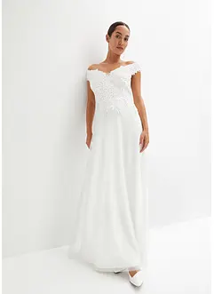 Abito da sposa con spalle scoperte e pizzo, bonprix