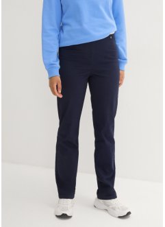 Pantaloni in cotone con elastico in vita e cinta comoda, straight, bpc bonprix collection