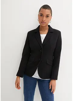 Blazer sciancrato in jersey di cotone, bonprix