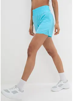 Shorts sportivi con cinta smock, ad asciugatura rapida, bonprix