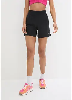 Shorts sportivi con cinta smock, ad asciugatura rapida, bonprix